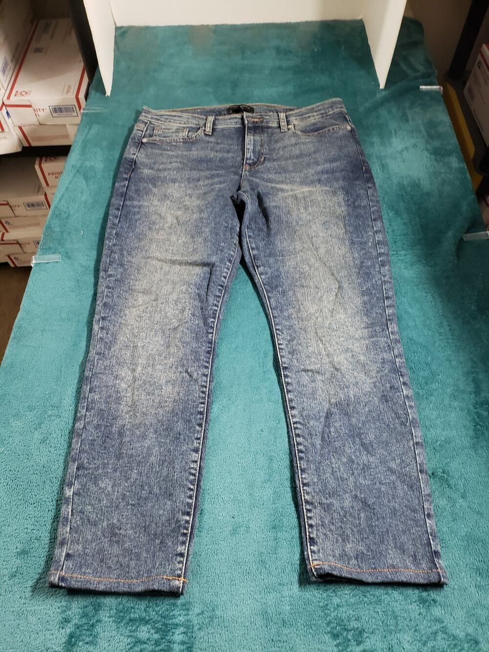 Banana Republic Jeans Size 10 Women Blue Pants Stretch Mid Rise Skinny Cropped